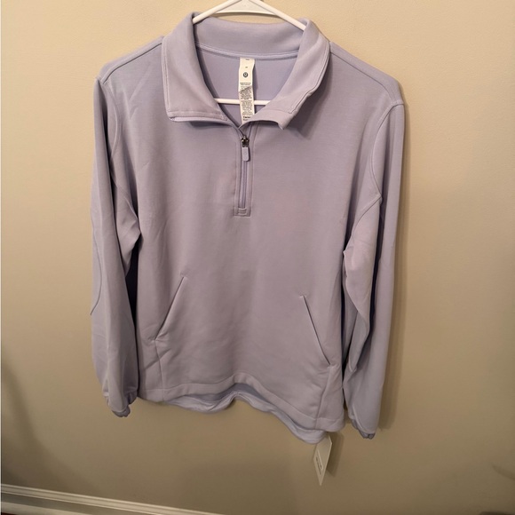 lululemon athletica Tops - NWT Softstreme Oversized Half-Zip (NOT Cropped), Serene Blue color (light lilac)